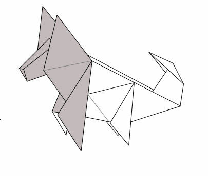 Оригами Сибирский Хаски