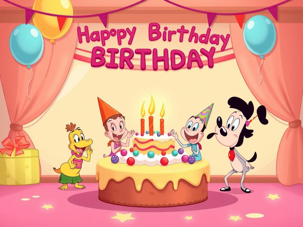 Birthday in the style of a favorite cartoonфото
