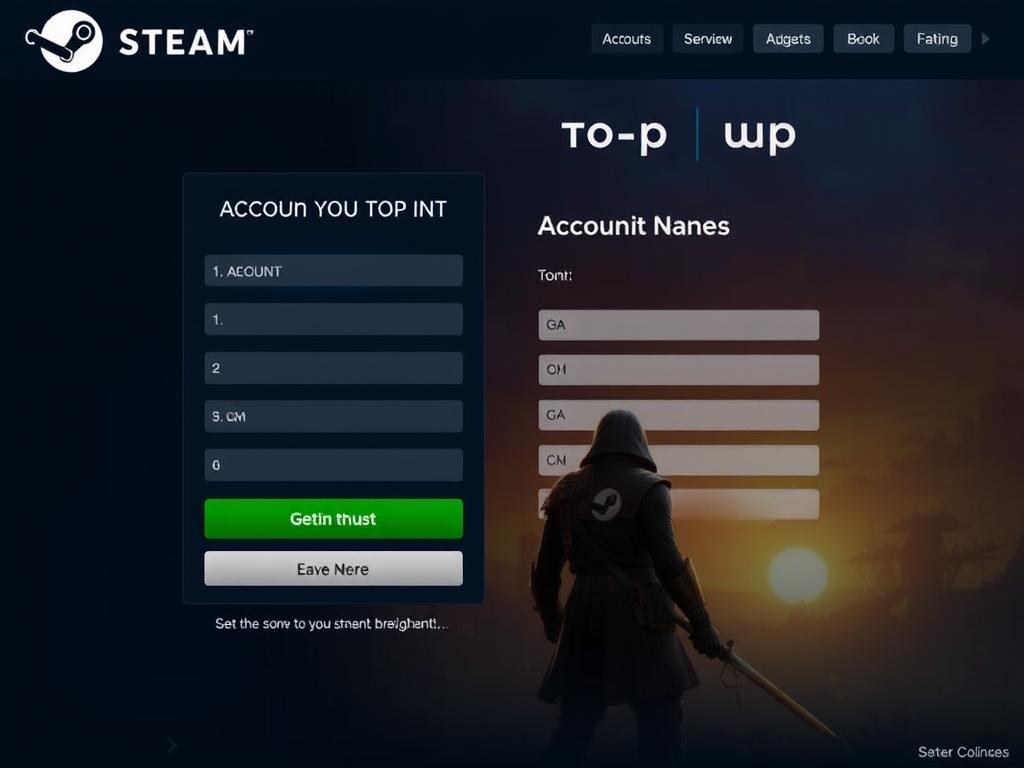 account top-up in Steamфото